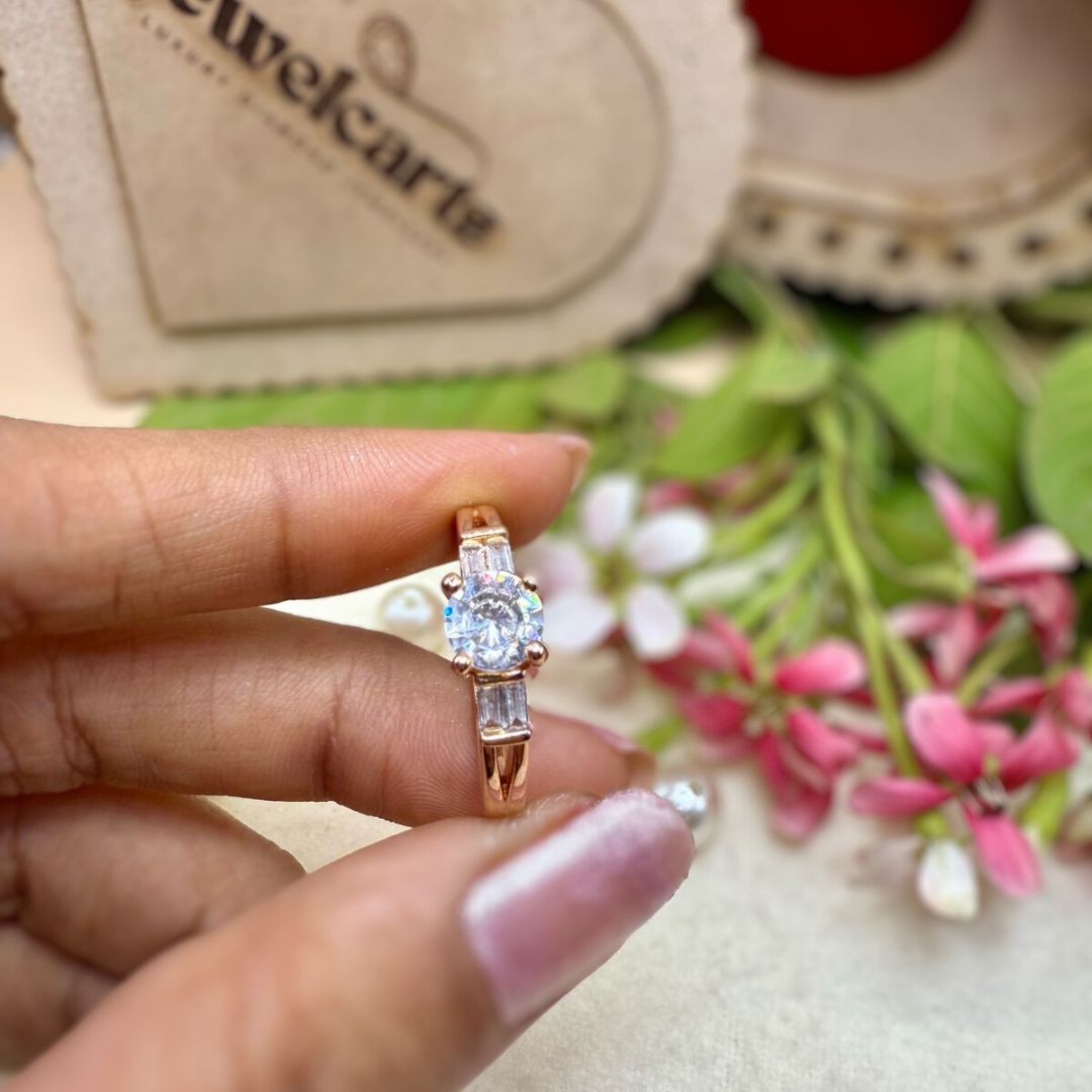 3.34 CT Round Moissanite Wedding Ring with Side Stunning Stones