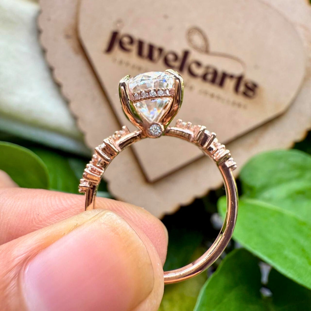 Moissanite Oval Cut Diamond Engagement Ring
