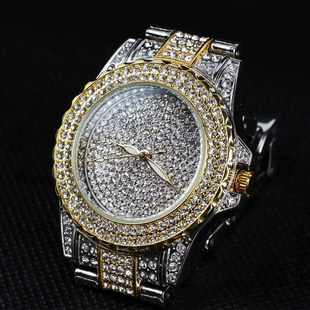 Moissanite 43.00 CT Round Cut Diamond Art Deco Watch Jewel Carts