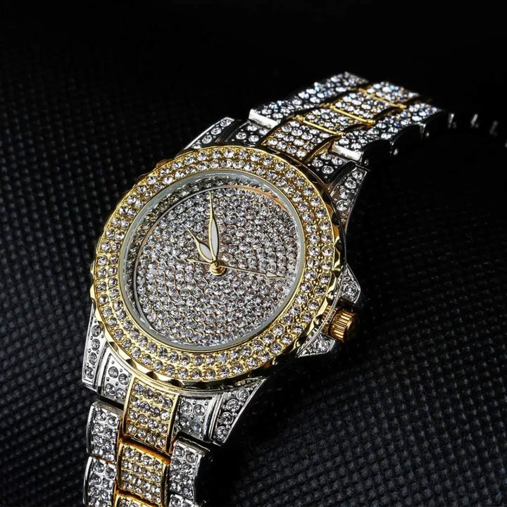Moissanite 43.00 CT Round Cut Diamond Art Deco Watch Jewel Carts
