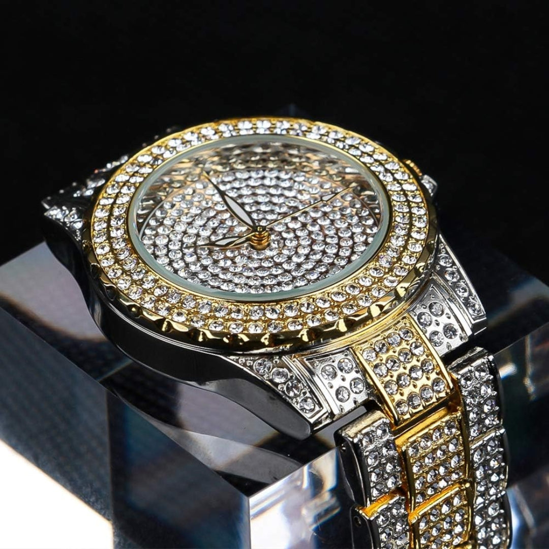 Moissanite 43.00 CT Round Cut Diamond Art Deco Watch