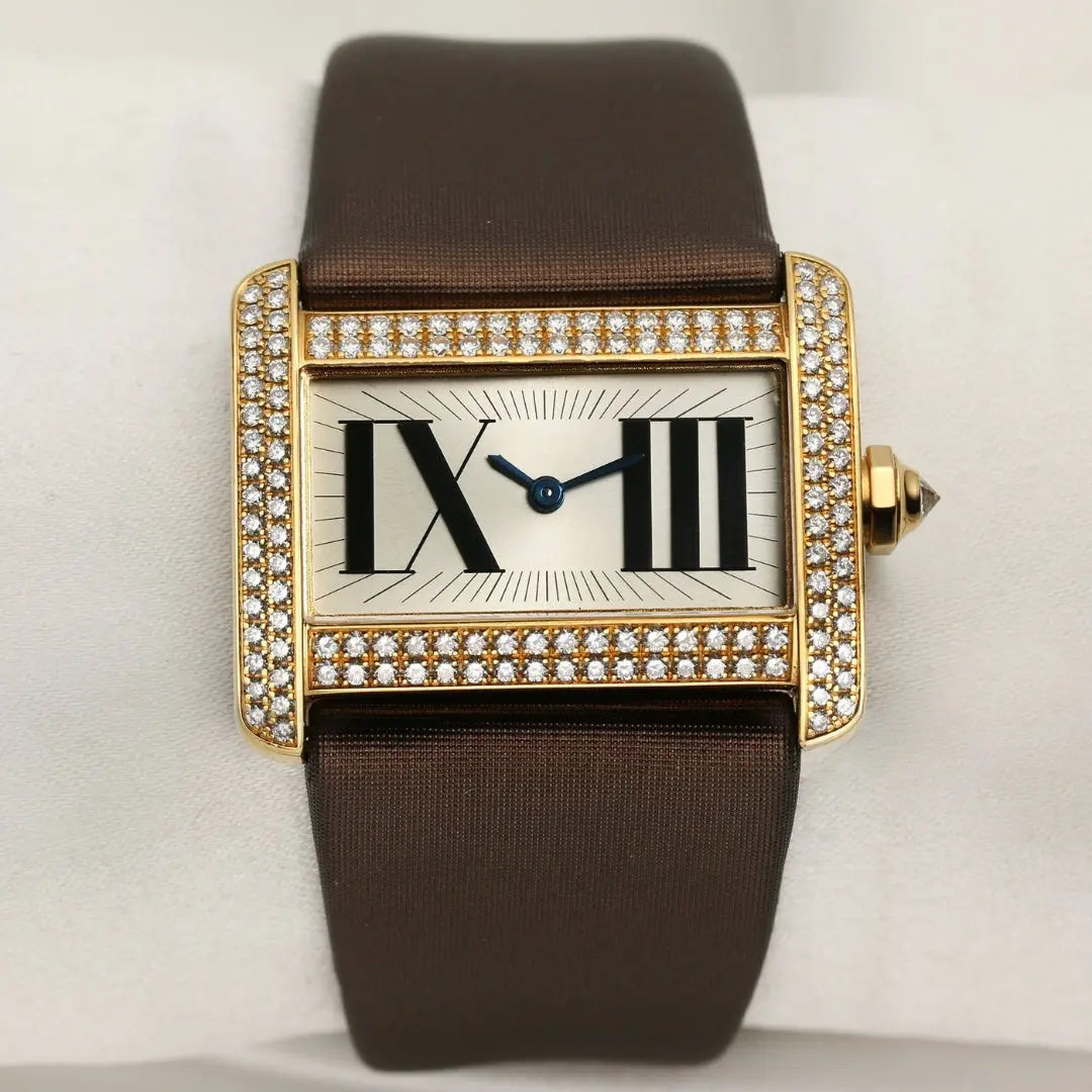 Moissanite 15.00 CT Round Cut Diamond Minimalist Watch Jewel Carts
