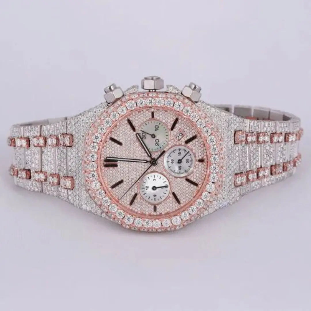 Moissanite 50.50 CT Round Cut Diamond Victorian Watch Jewel Carts