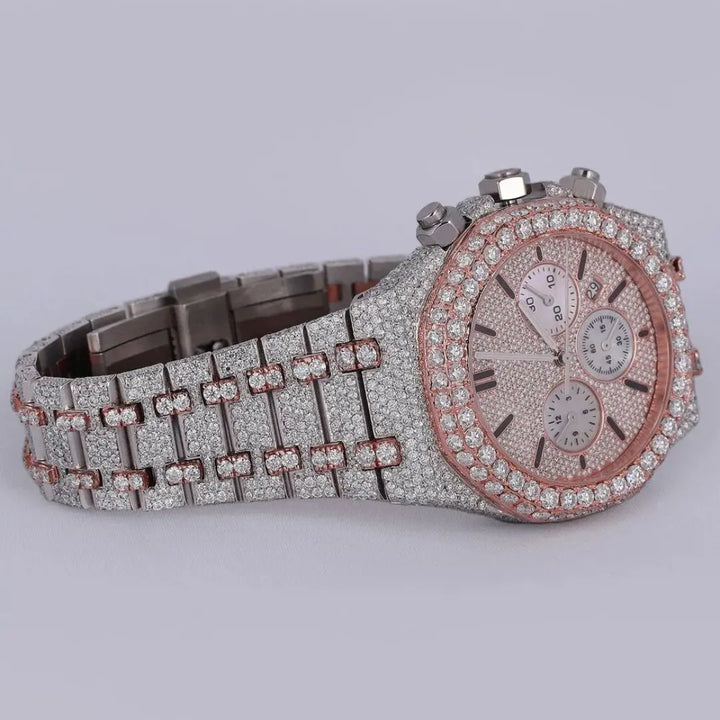 Moissanite 50.50 CT Round Cut Diamond Victorian Watch Jewel Carts