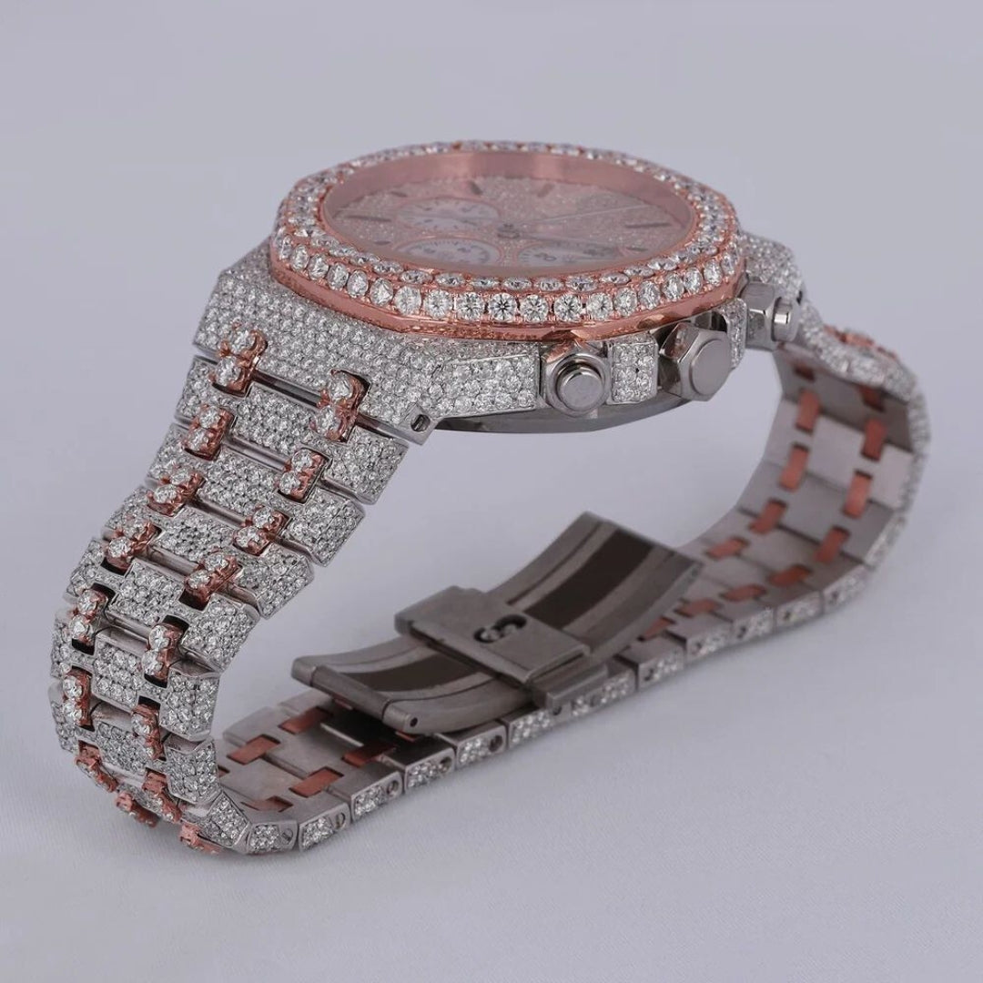 Moissanite 50.50 CT Round Cut Diamond Victorian Watch Jewel Carts