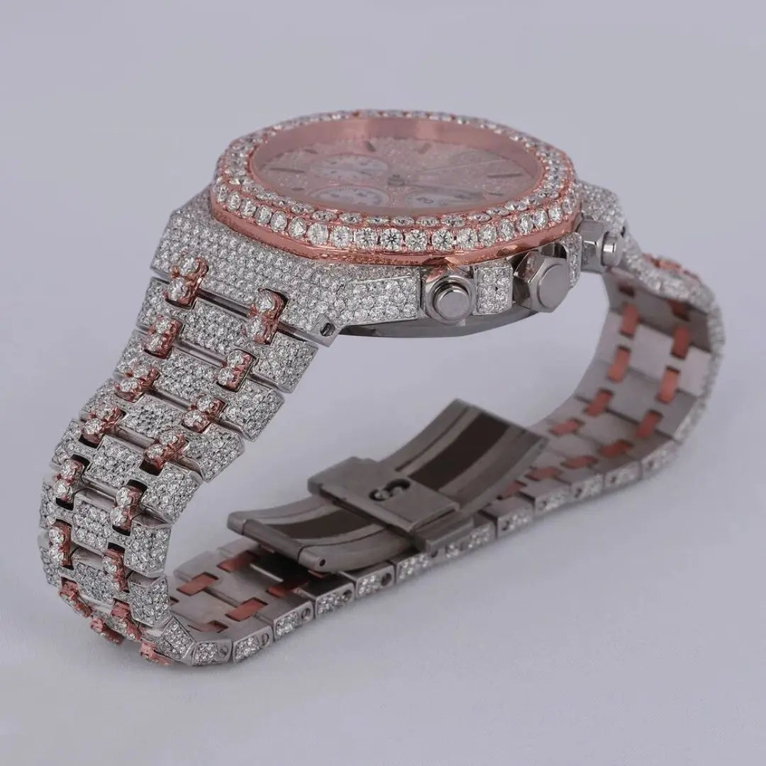 Moissanite 50.50 CT Round Cut Diamond Victorian Watch Jewel Carts