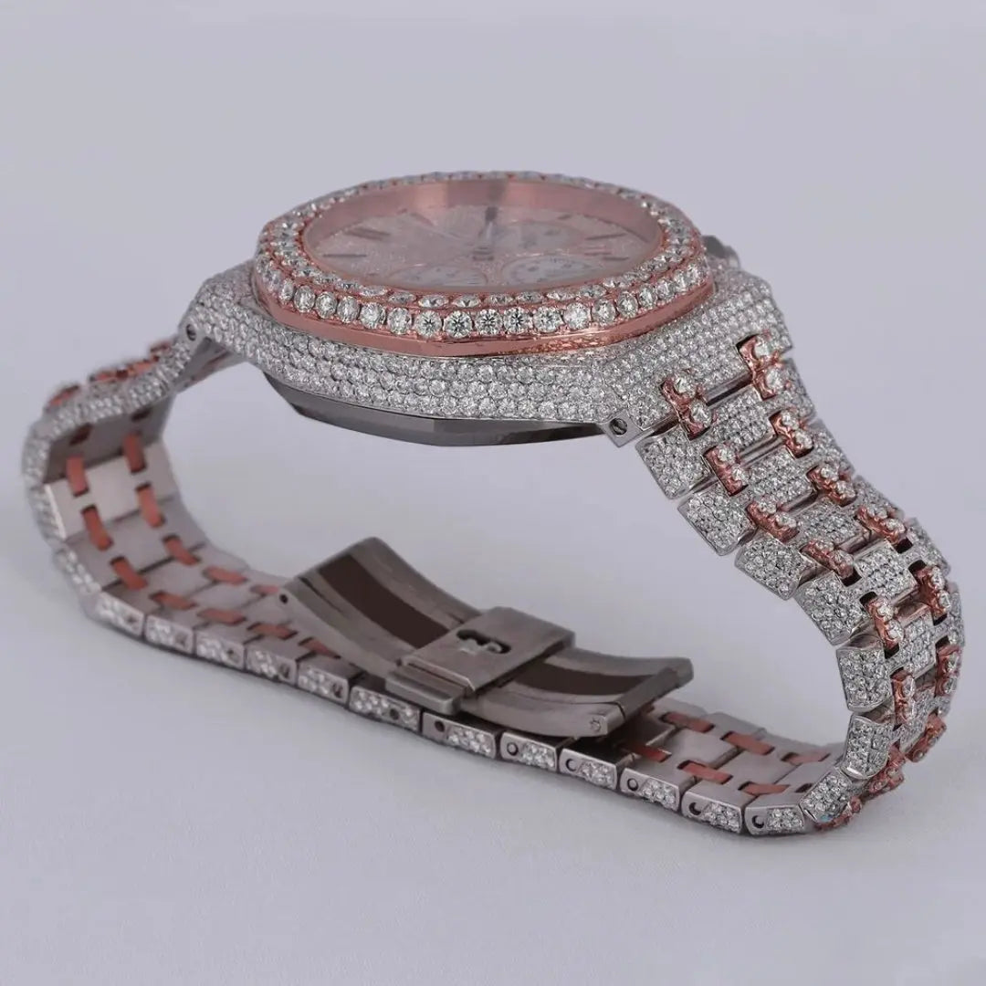 Moissanite 50.50 CT Round Cut Diamond Victorian Watch Jewel Carts