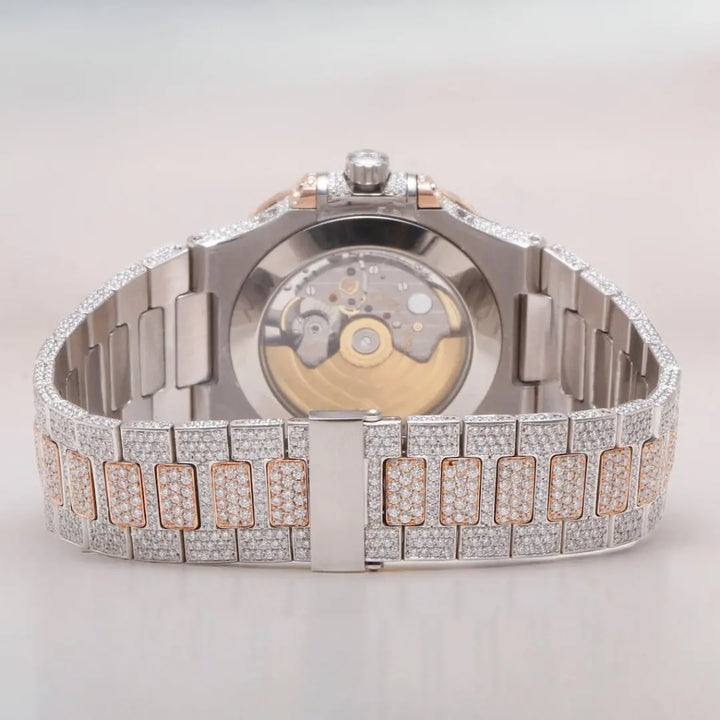 Moissanite 56.40 CT Round Cut Diamond Minimalist Watch Jewel Carts