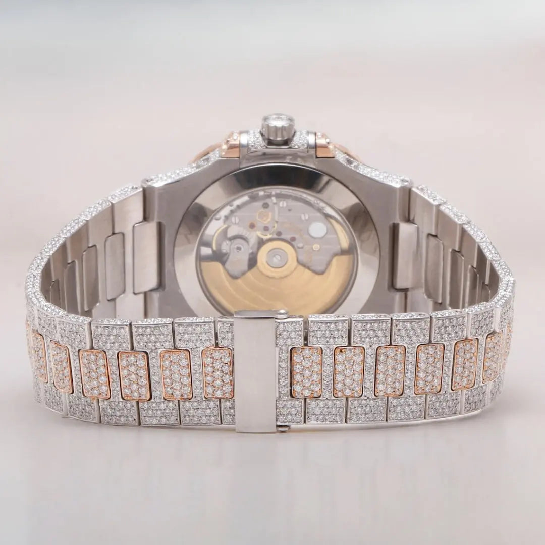 Moissanite 56.40 CT Round Cut Diamond Minimalist Watch Jewel Carts