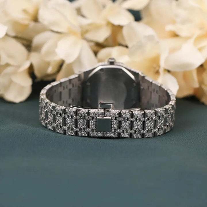 Moissanite 69.25 CT Round Cut Diamond Edwardian Watch Jewel Carts