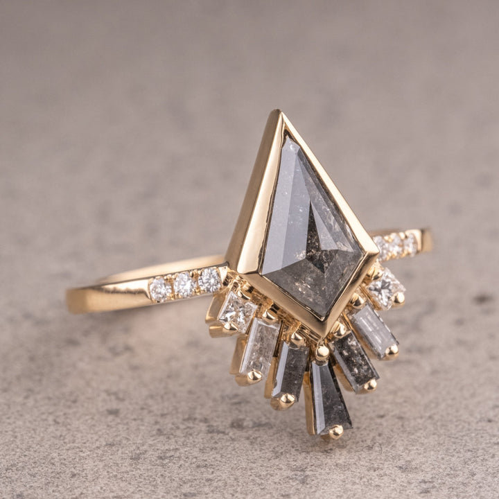 Unique 2.62 CT Kite Cut Side Stones Wedding Ring