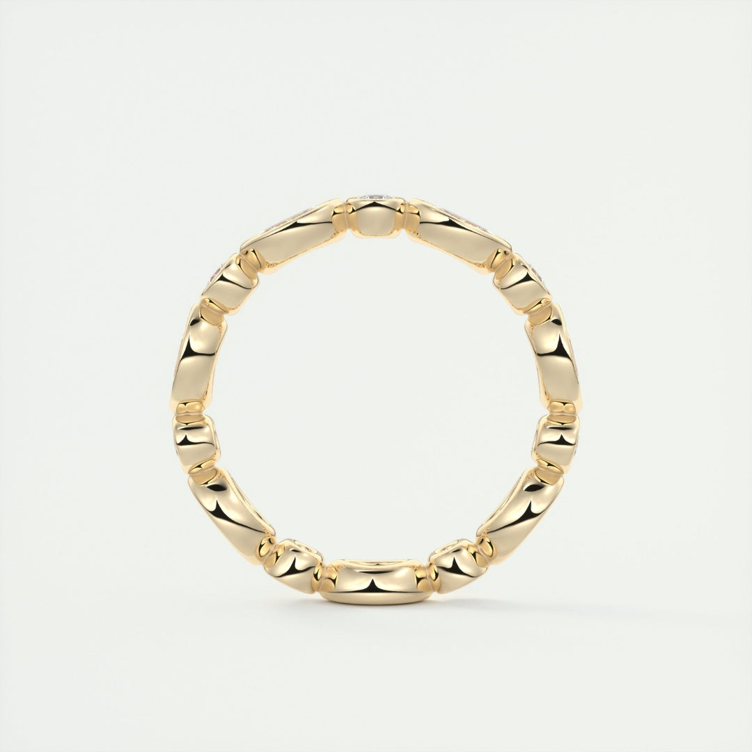 Lab Grown 2.40 CT Marquise & Round Cut Diamond Avant Garde Anniversary Band