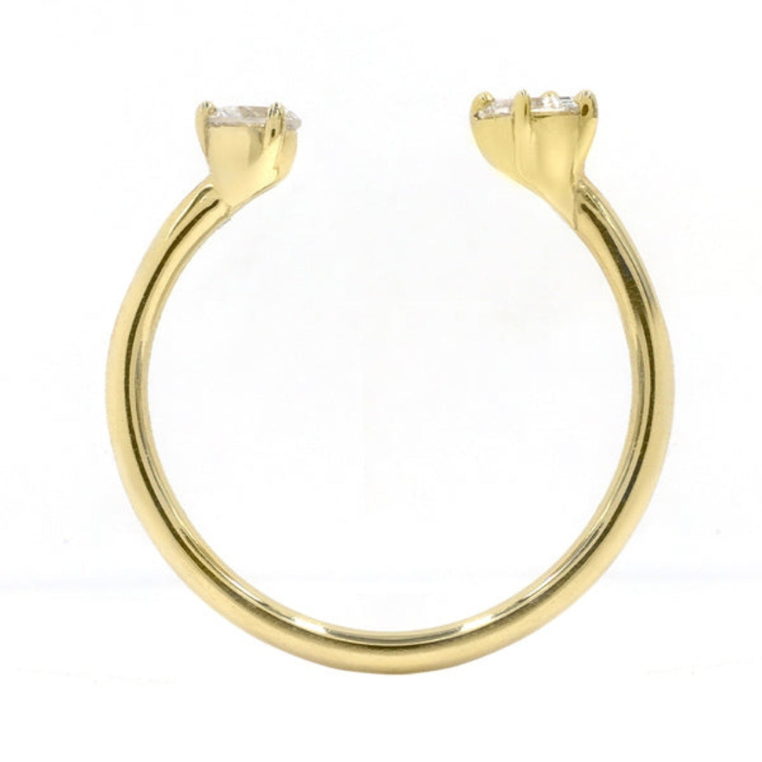 Lab Grown 1.12 CT Emerald & Round Cut Diamond Edwardian Wedding Band