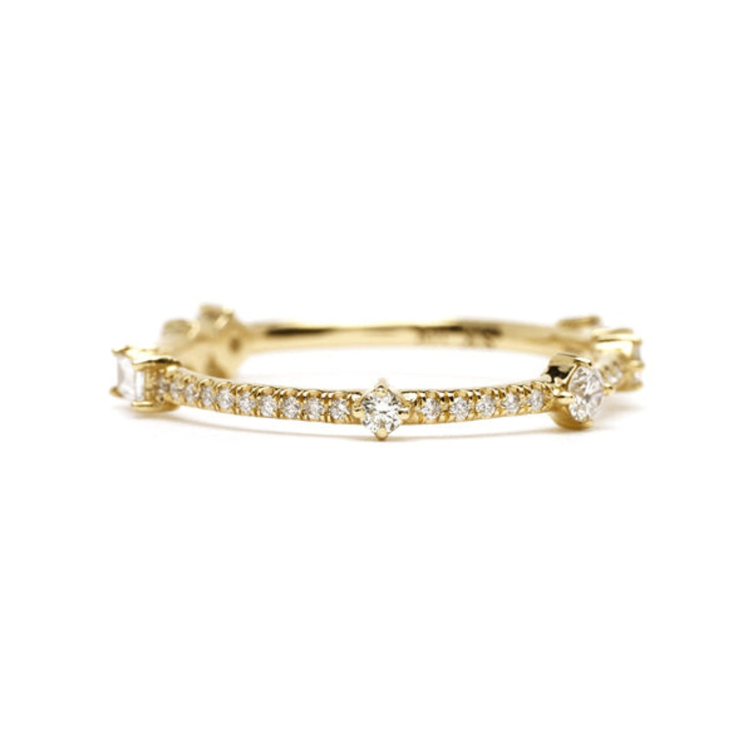 Lab Grown 1.93 CT Round Cut Diamond Art Deco Handmade Band