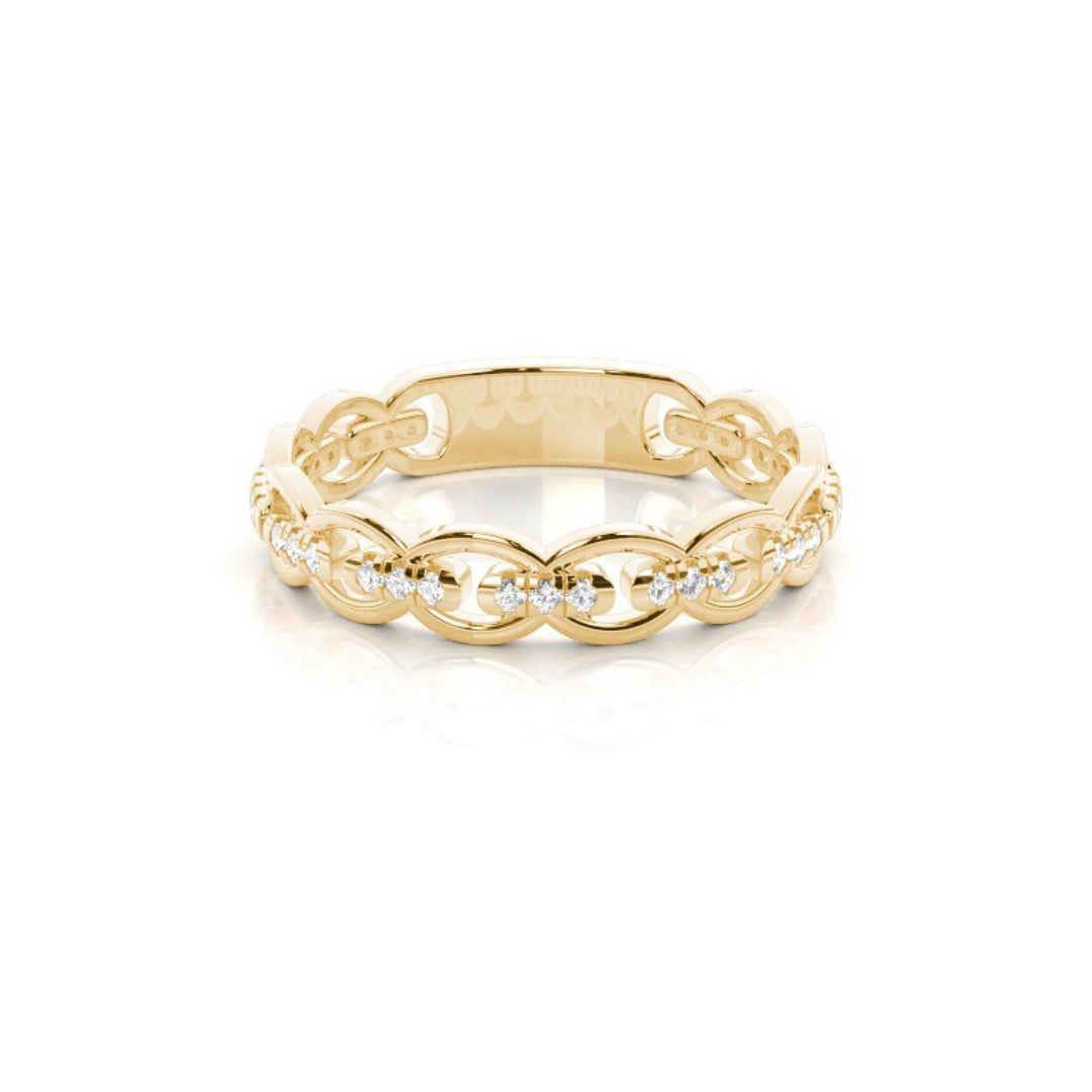 1.15 CT Wedding Band with Round Cut Diamond