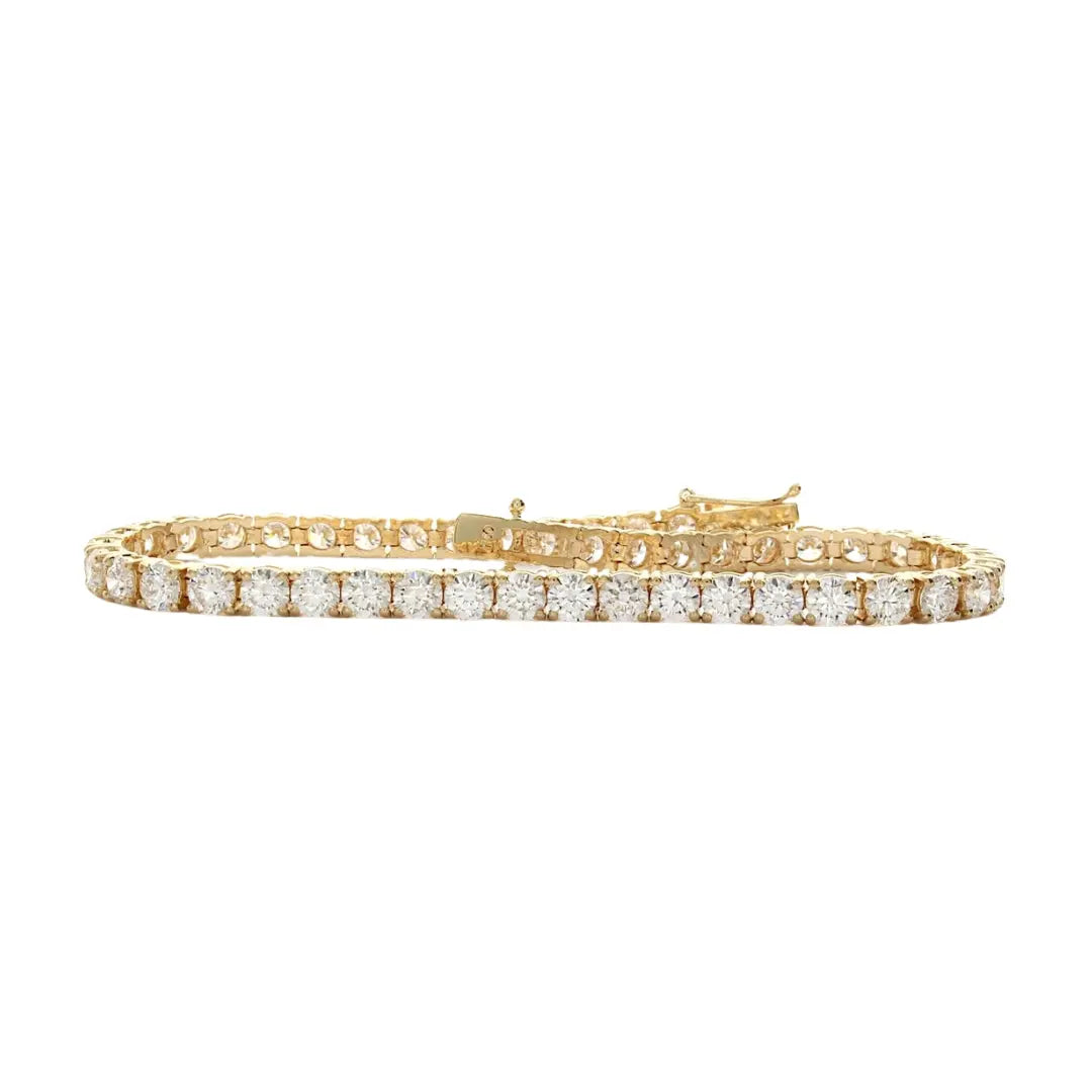 Lab Grown 7.15 CT Round Diamond Art Deco Bracelet Jewel Carts