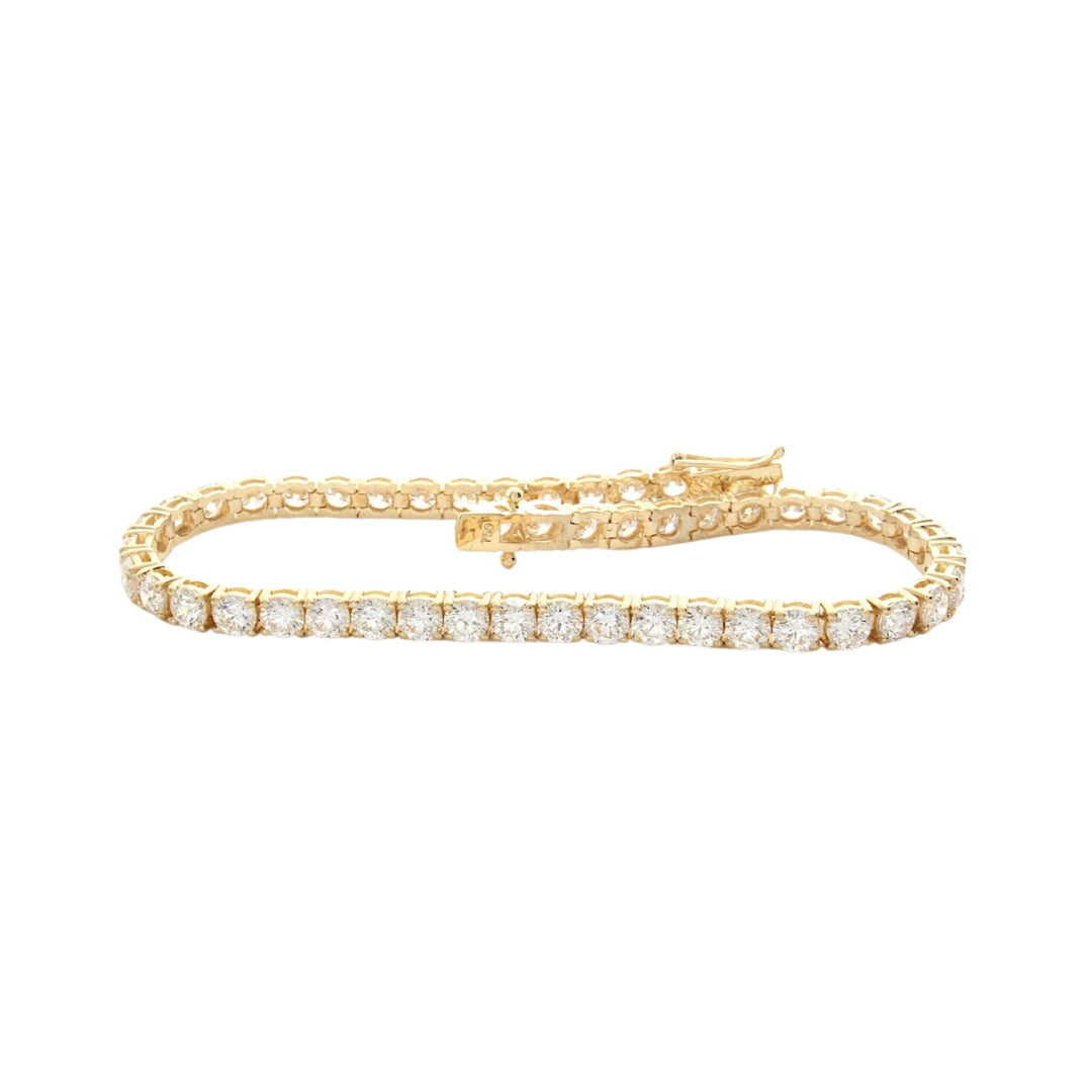 Lab Grown 7.15 CT Round Diamond Art Deco Bracelet Jewel Carts