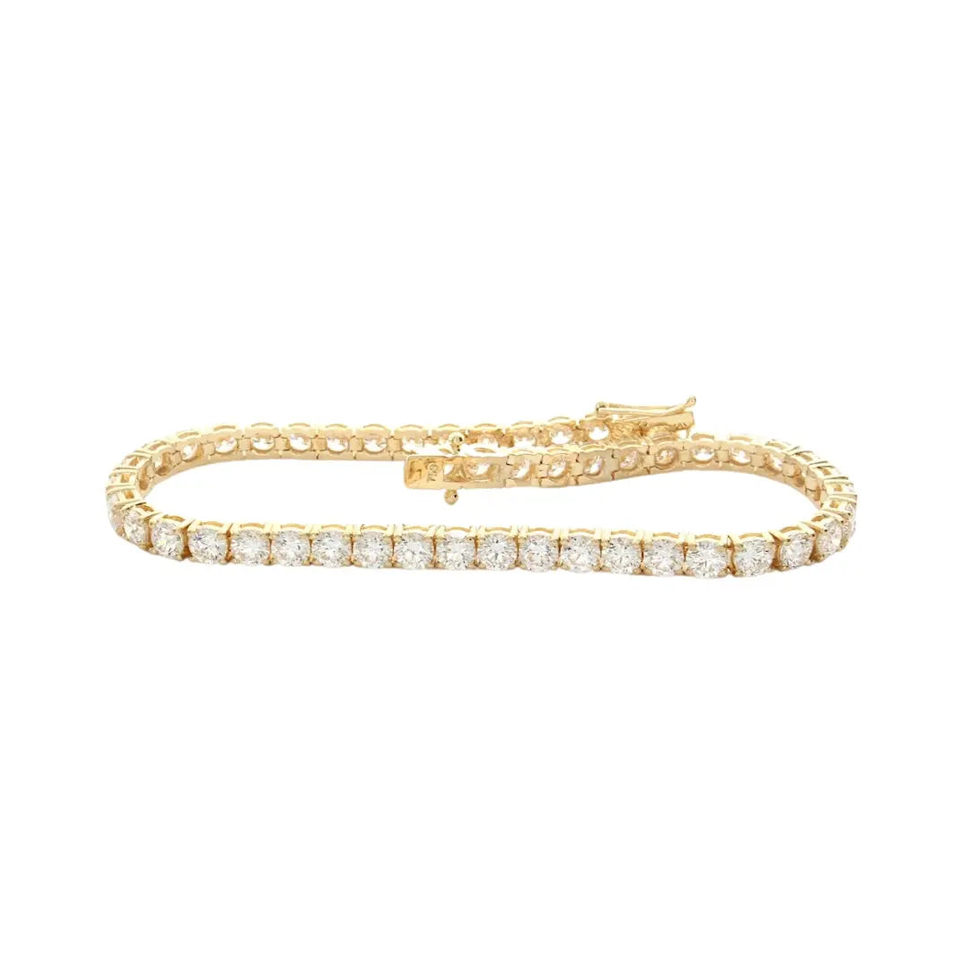 Lab Grown 7.15 CT Round Diamond Art Deco Bracelet Jewel Carts