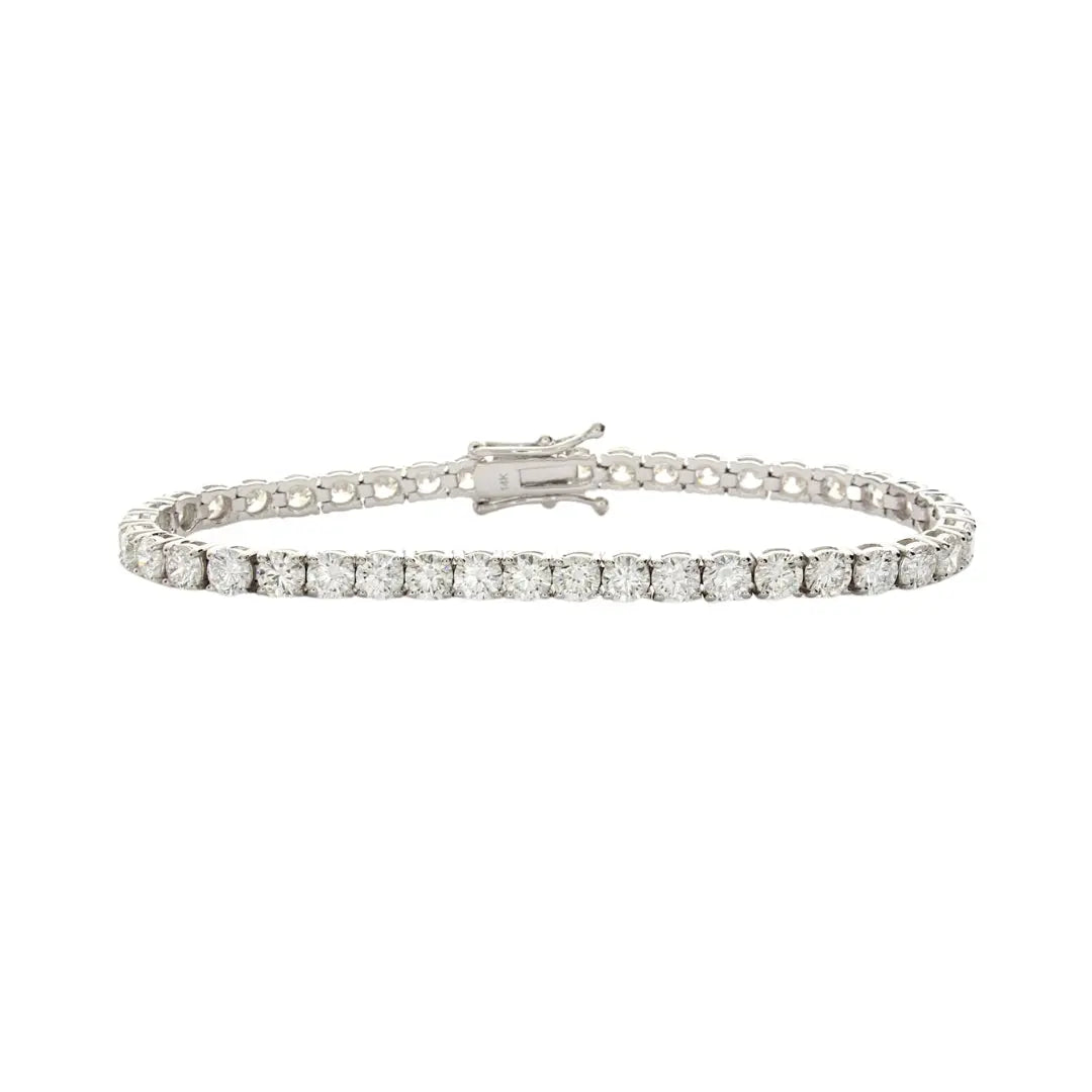 Lab Grown 7.15 CT Round Diamond Art Deco Bracelet Jewel Carts
