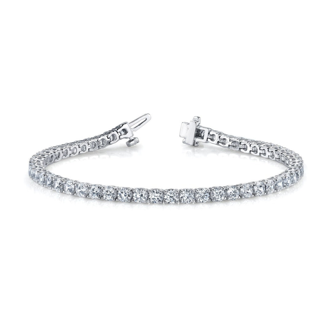 Lab Grown 10.11 CT Round Diamond Art Nouveau Bracelet Jewel Carts