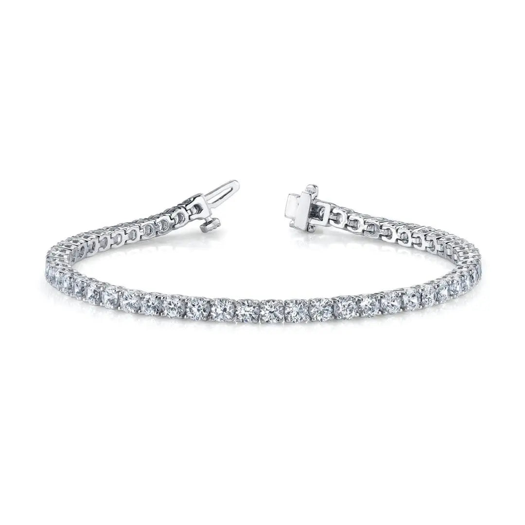 Lab Grown 10.11 CT Round Diamond Art Nouveau Bracelet Jewel Carts