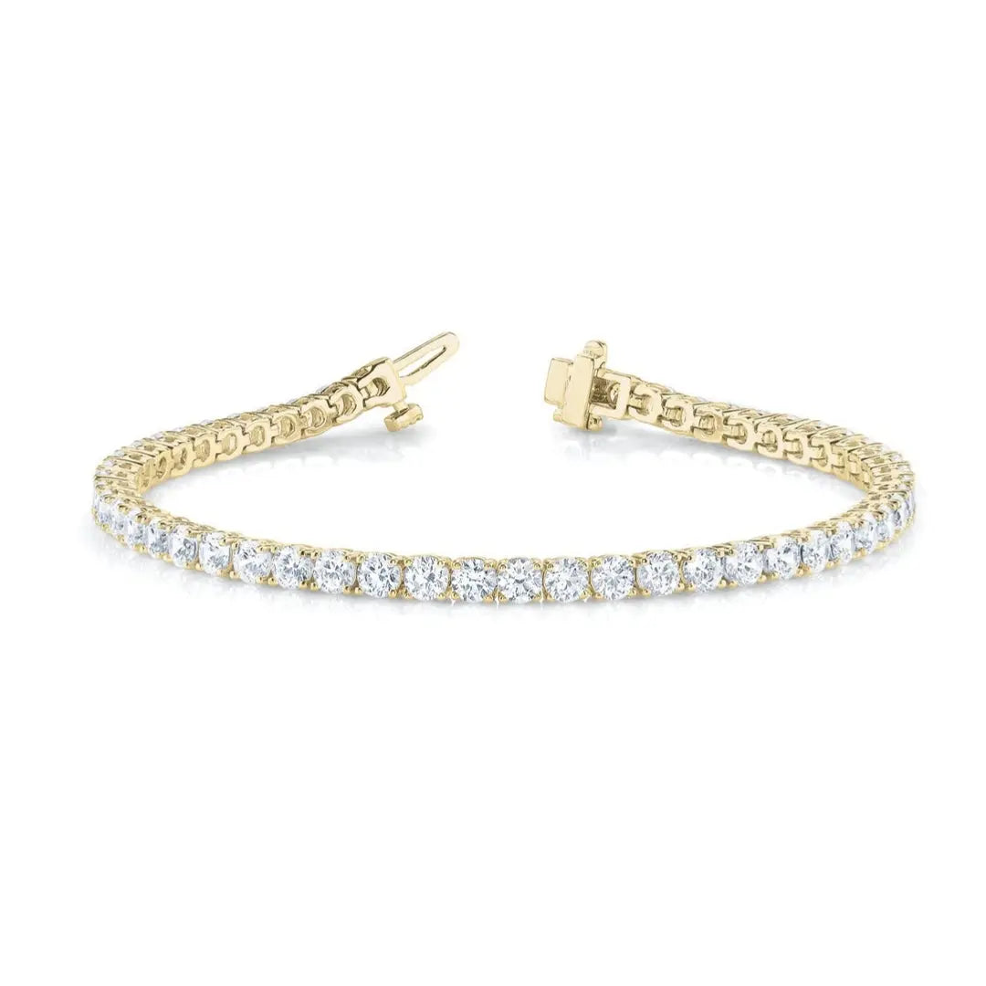 Lab Grown 10.11 CT Round Diamond Art Nouveau Bracelet Jewel Carts