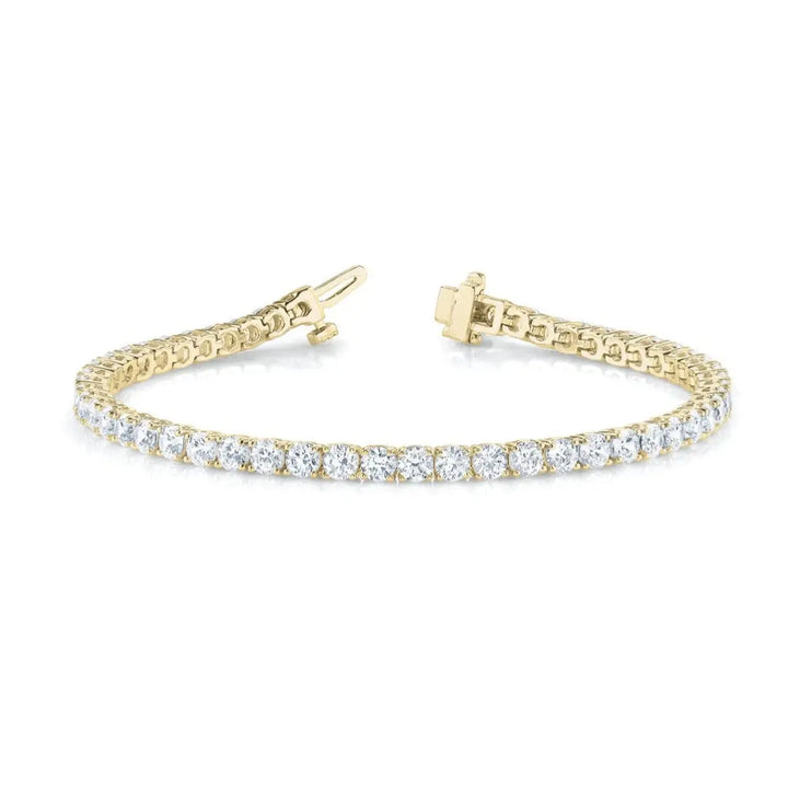 Lab Grown 10.11 CT Round Diamond Art Nouveau Bracelet Jewel Carts