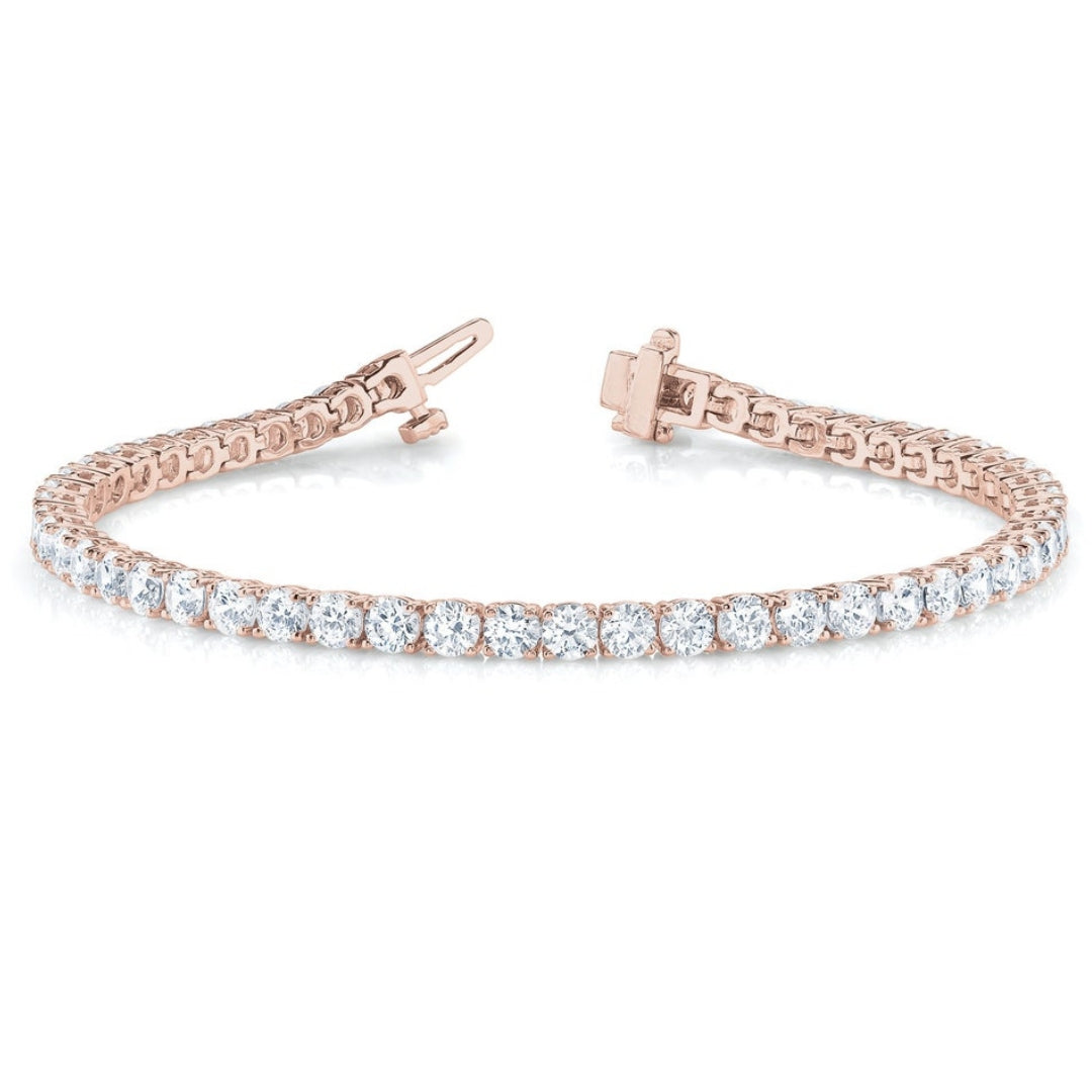 Lab Grown 10.11 CT Round Diamond Art Nouveau Bracelet Jewel Carts