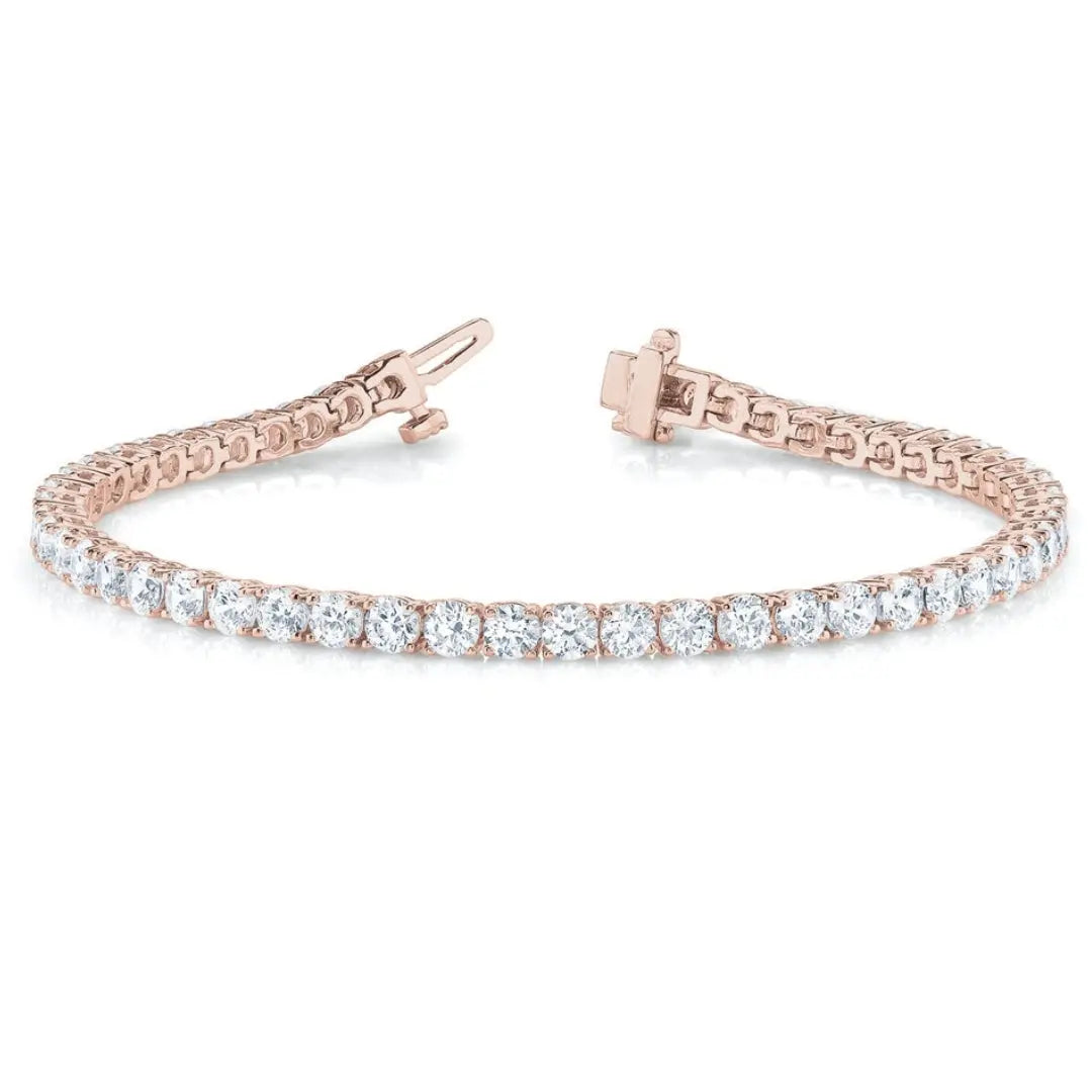 Lab Grown 10.11 CT Round Diamond Art Nouveau Bracelet Jewel Carts