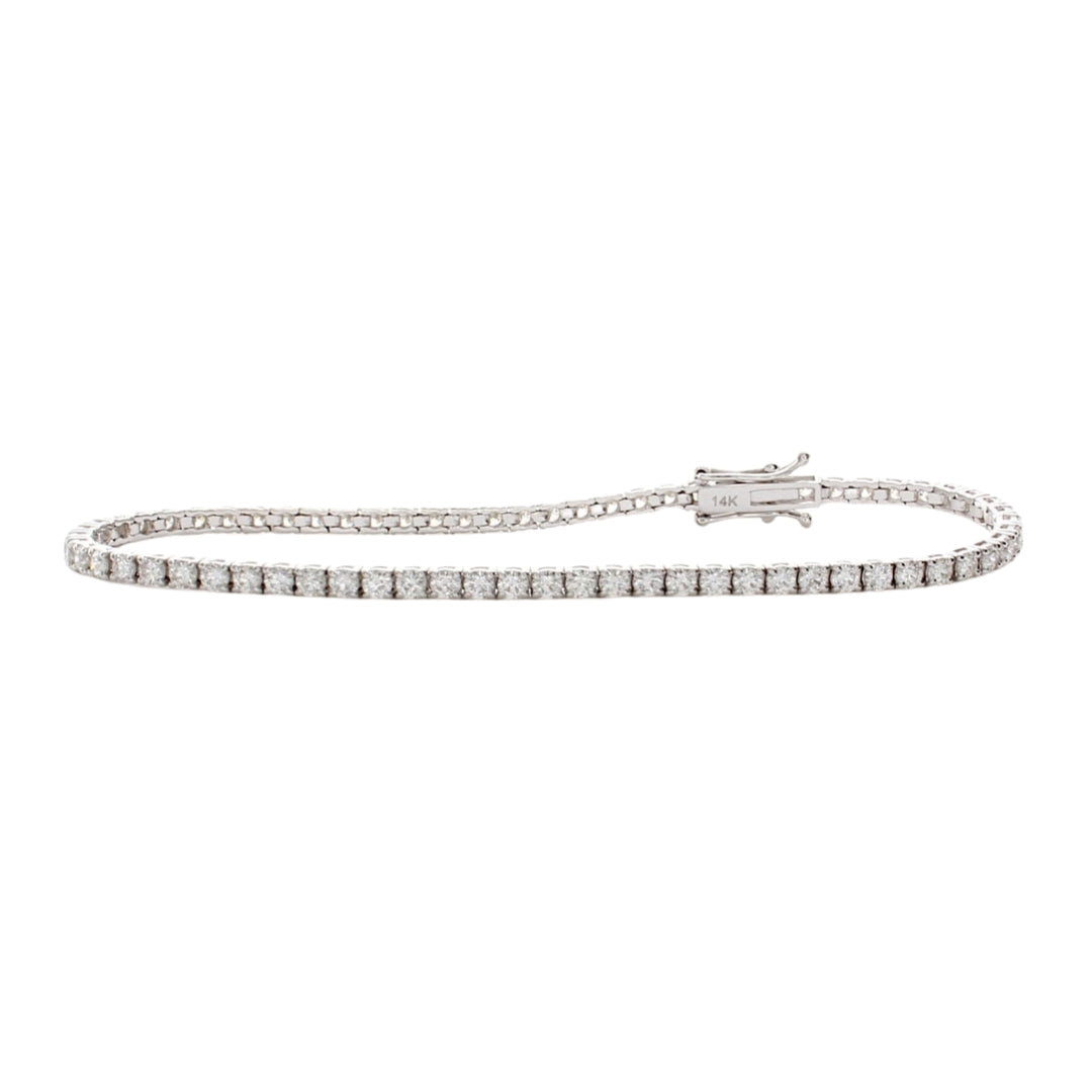 Lab Grown 13.00 CT Round Diamond Mid-Century Bracelet Jewel Carts