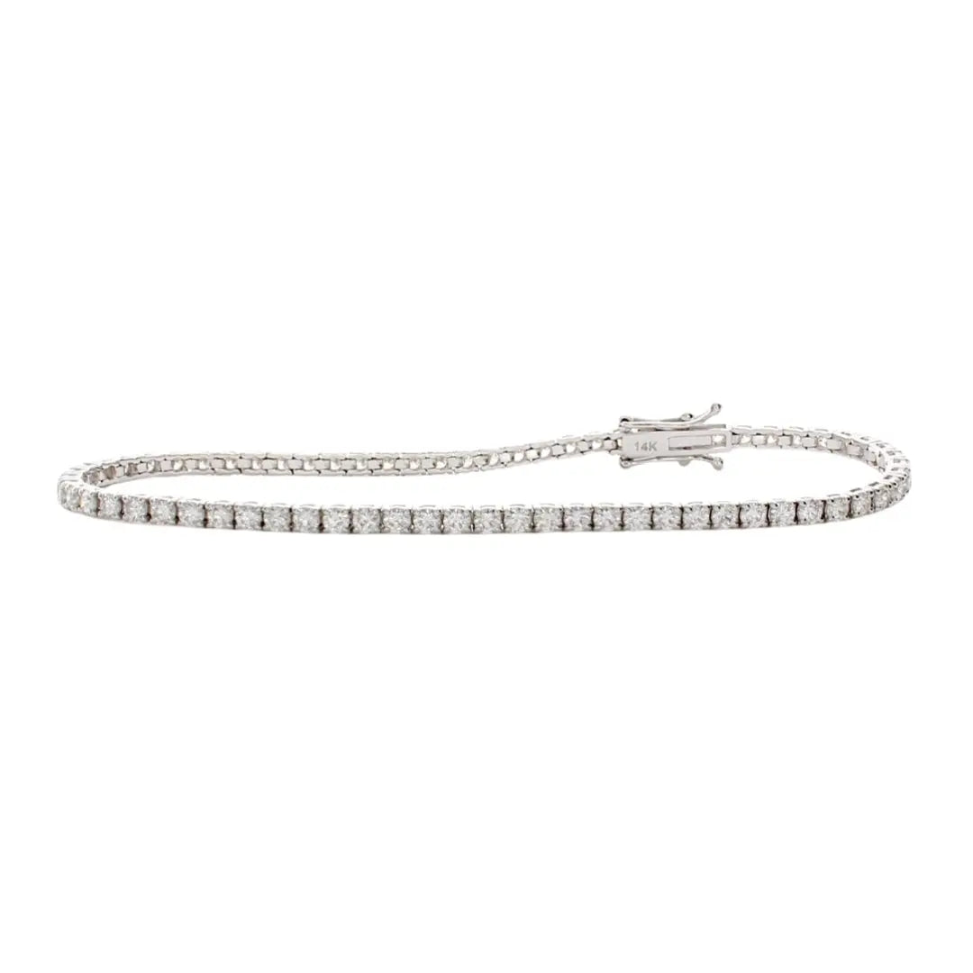 Lab Grown 13.00 CT Round Diamond Mid-Century Bracelet Jewel Carts