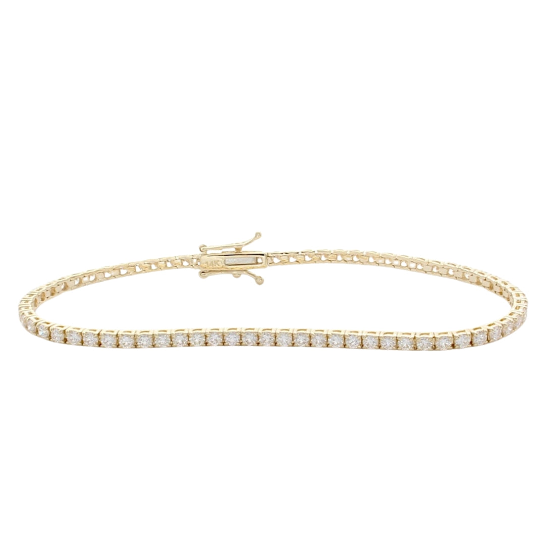 Lab Grown 13.00 CT Round Diamond Mid-Century Bracelet Jewel Carts