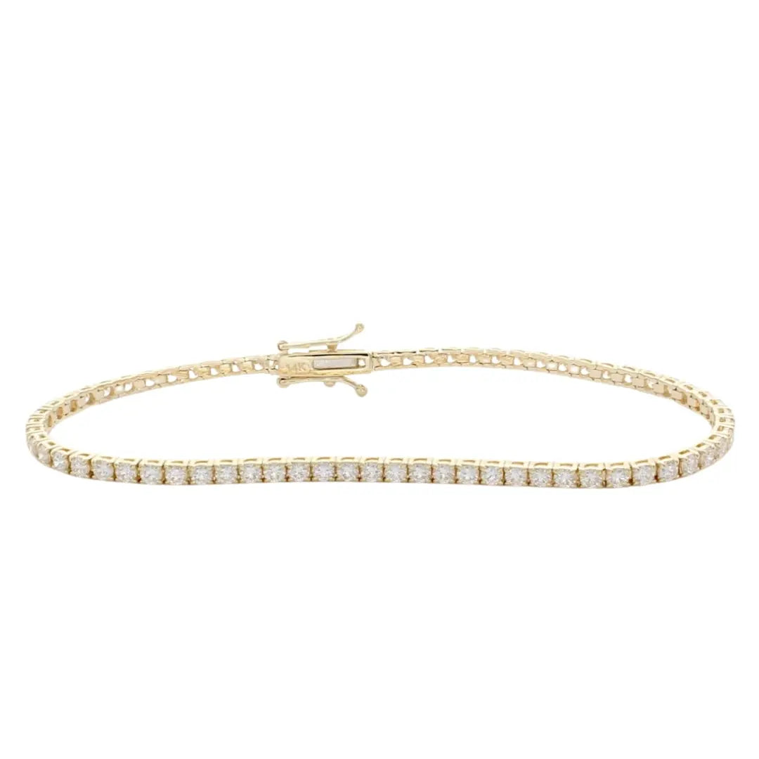 Lab Grown 13.00 CT Round Diamond Mid-Century Bracelet Jewel Carts