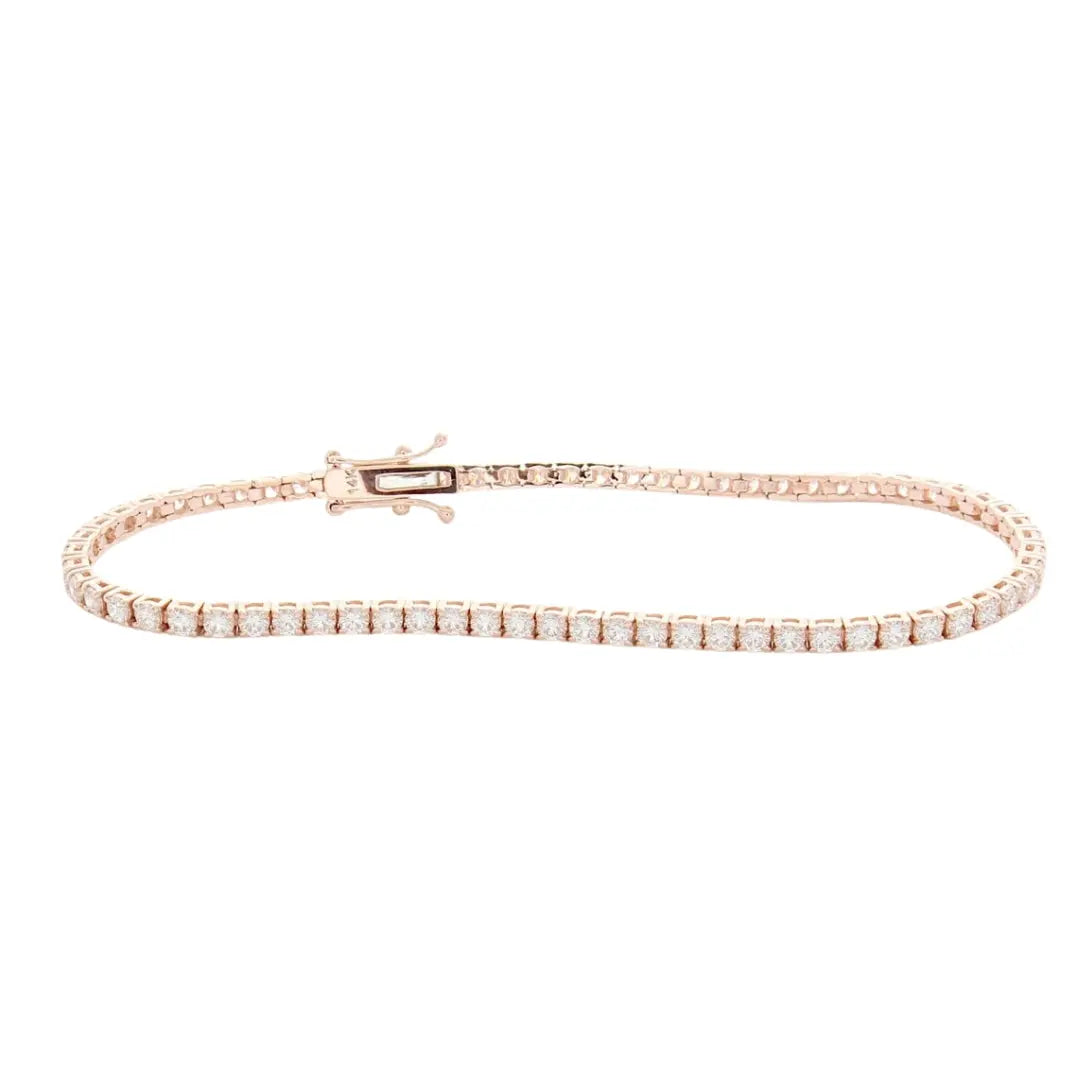 Lab Grown 13.00 CT Round Diamond Mid-Century Bracelet Jewel Carts