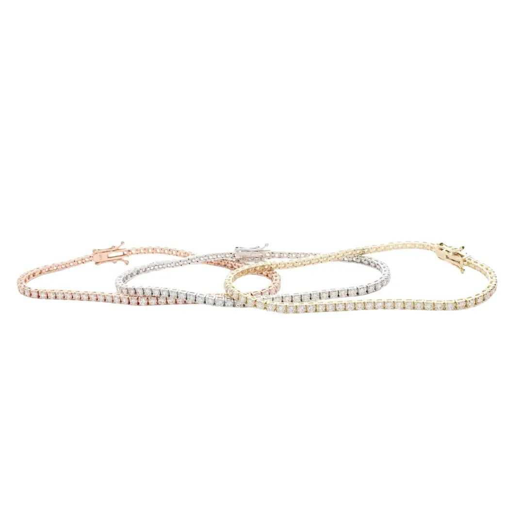 Lab Grown 13.00 CT Round Diamond Mid-Century Bracelet Jewel Carts