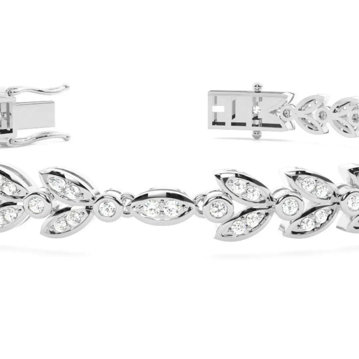 3.34 CT Round Brilliant Cut Lab Grown Art Deco Bracelet Jewel Carts