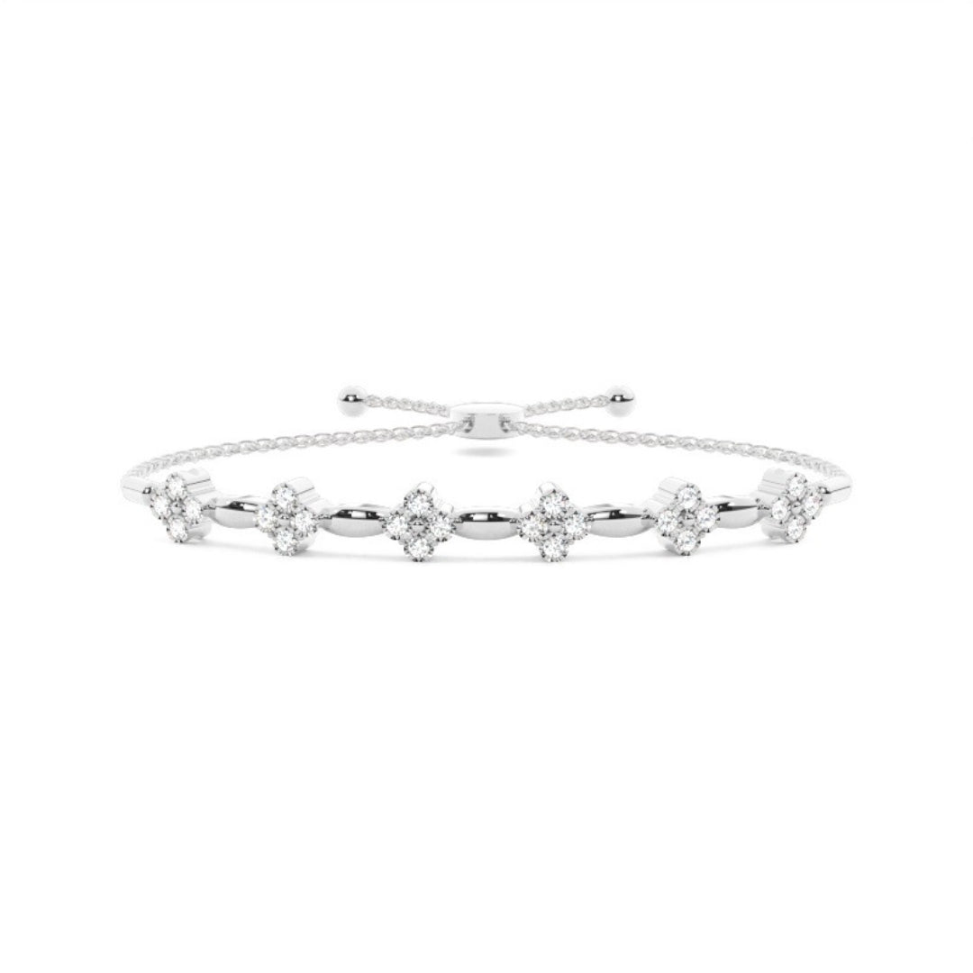 Celebrity Style Lab Grown 3.15 CT Round Diamond Gothic Bracelet Jewel Carts