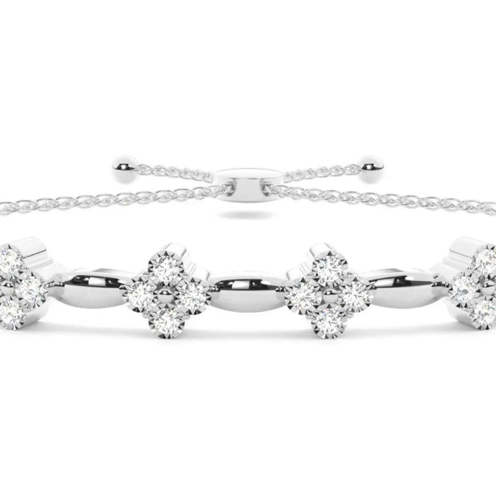 Celebrity Style Lab Grown 3.15 CT Round Diamond Gothic Bracelet Jewel Carts