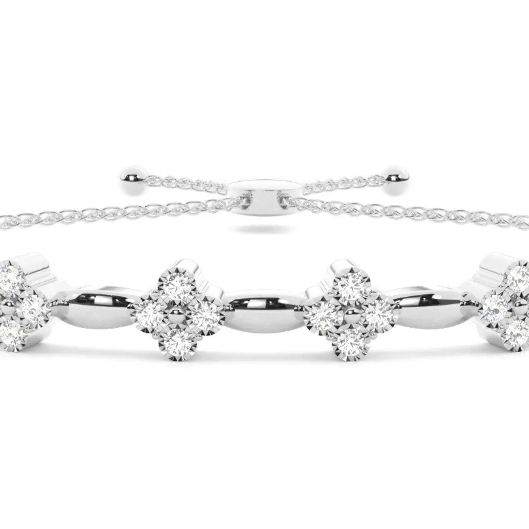 Celebrity Style Lab Grown 3.15 CT Round Diamond Gothic Bracelet Jewel Carts