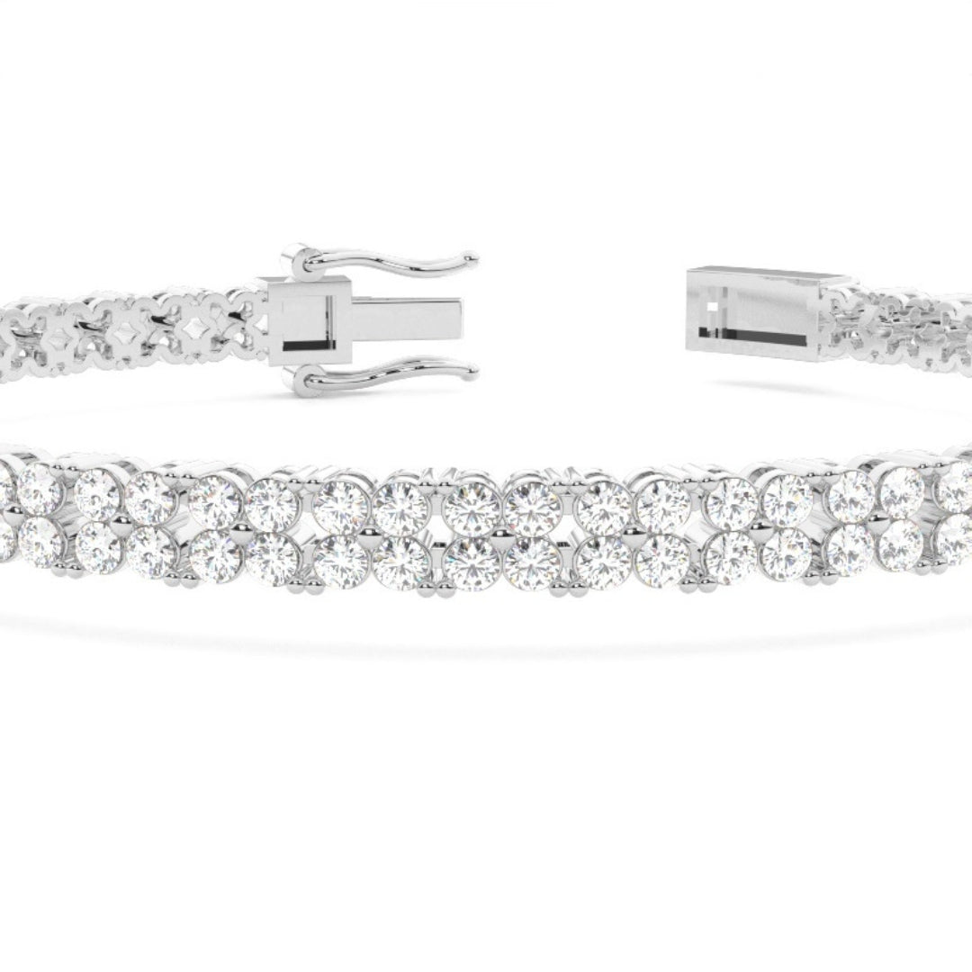 Round Bracelet 5.20 CT Lab Grown Diamond Perfect for Occasion Jewel Carts