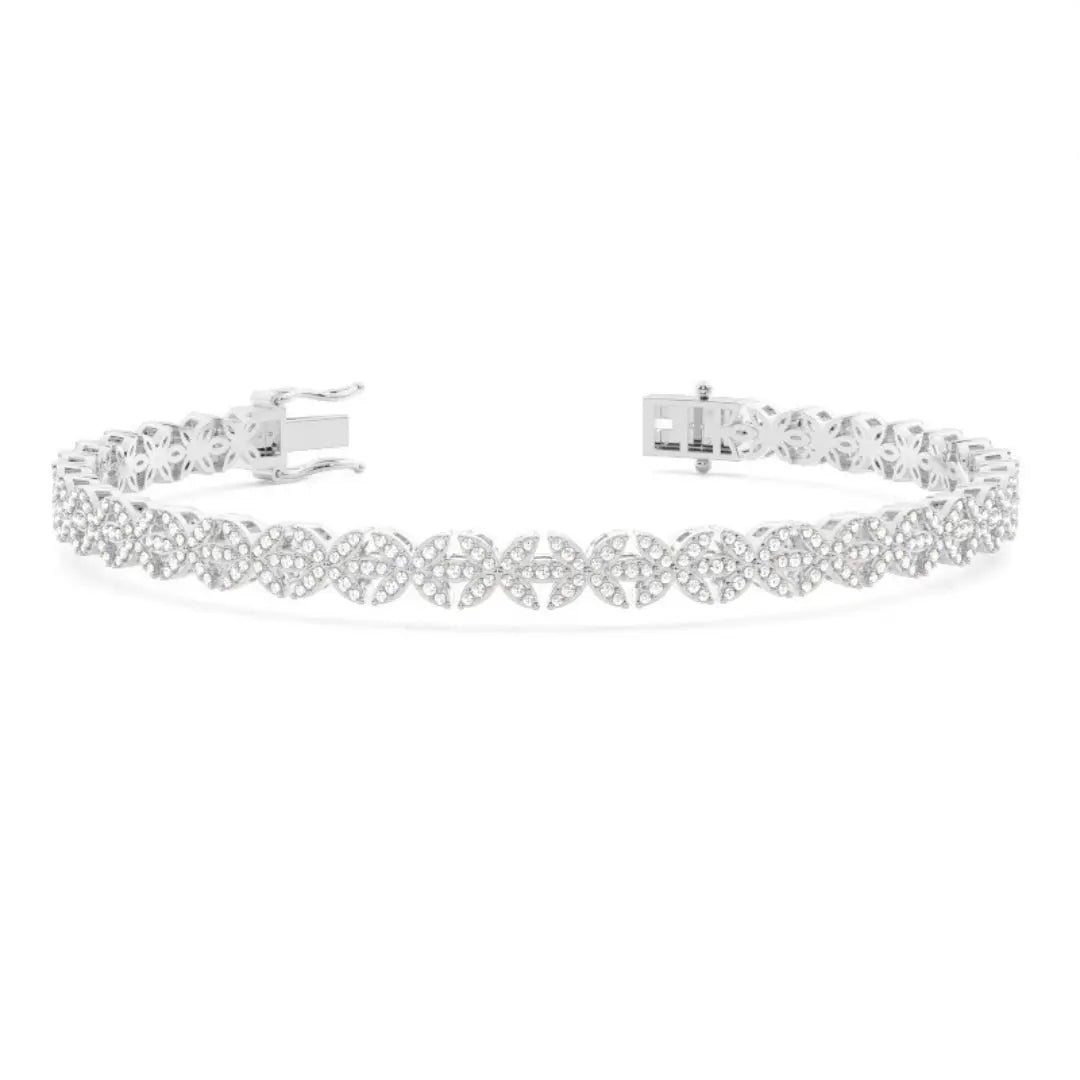 Round Lab Grown Diamond 4.80 CT Tennis Bracelet For Women Jewel Carts