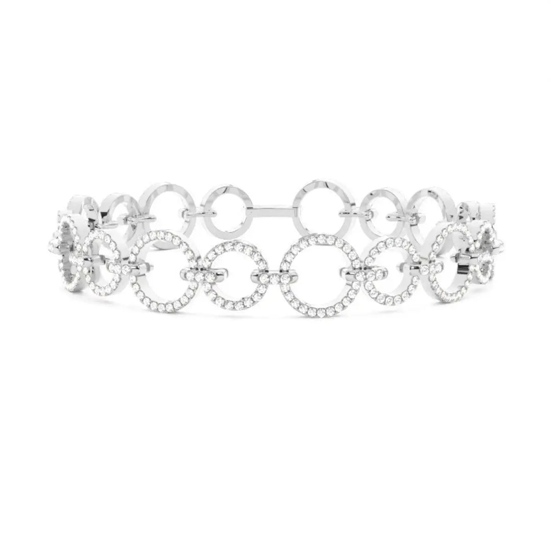 Round Cut Lab Grown 3.70 CT Diamond Bracelet for Her Jewel Carts