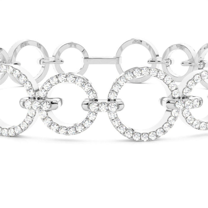 Round Cut Lab Grown 3.70 CT Diamond Bracelet for Her