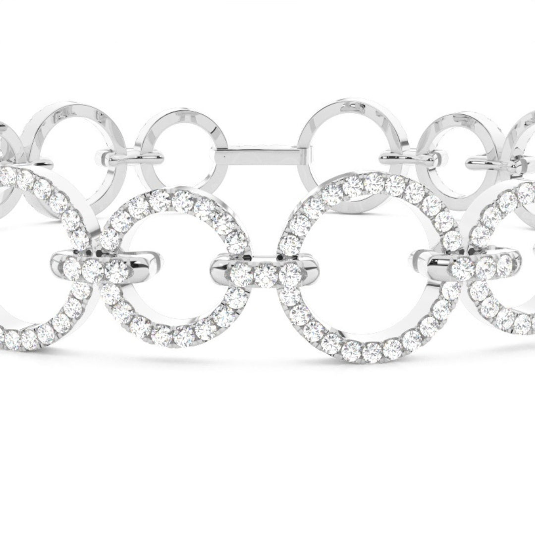Round Cut Lab Grown 3.70 CT Diamond Bracelet for Her Jewel Carts