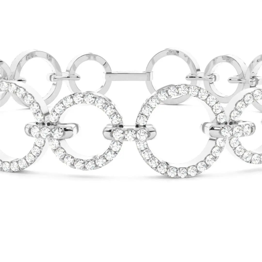 Round Cut Lab Grown 3.70 CT Diamond Bracelet for Her Jewel Carts