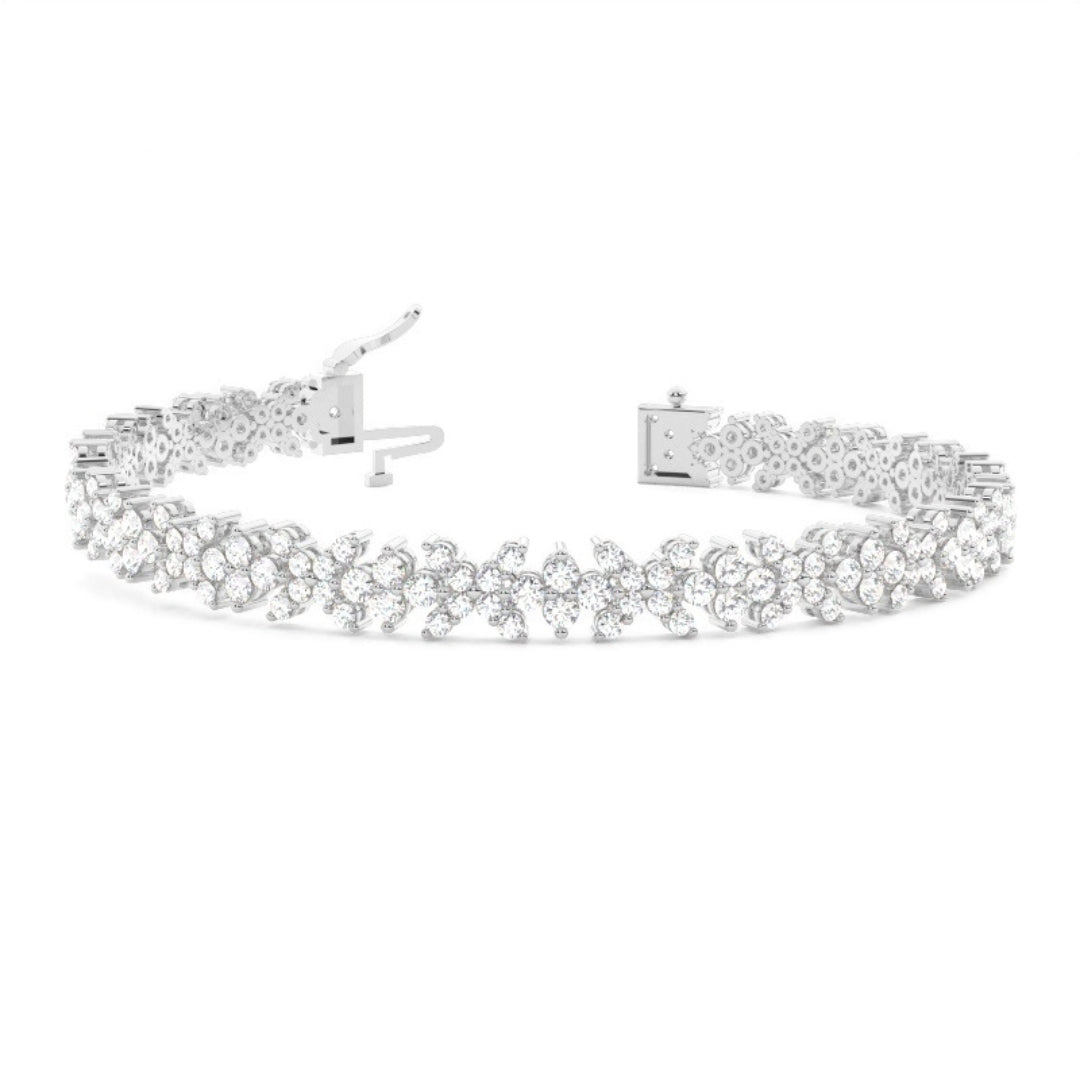 Elegant 4.90 CT Lab-Grown Round Cut Diamond Bracelet Jewel Carts