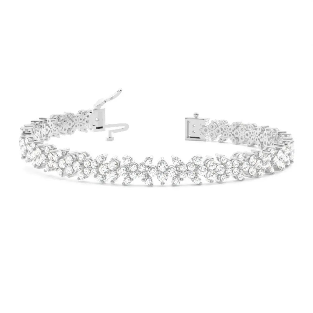 Elegant 4.90 CT Lab-Grown Round Cut Diamond Bracelet Jewel Carts