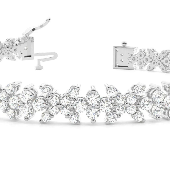 Elegant 4.90 CT Lab-Grown Round Cut Diamond Bracelet Jewel Carts
