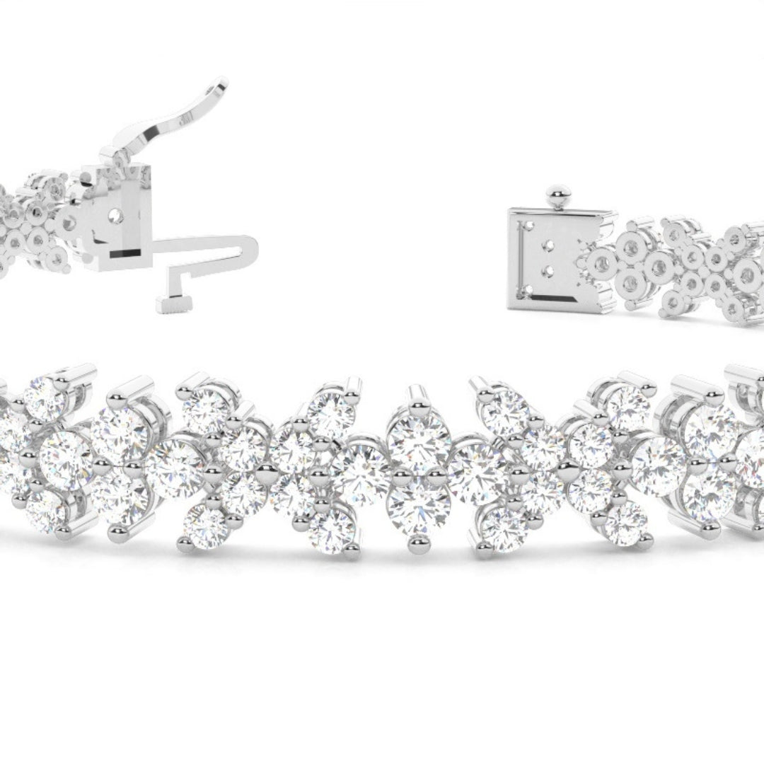 Elegant 4.90 CT Lab-Grown Round Cut Diamond Bracelet Jewel Carts