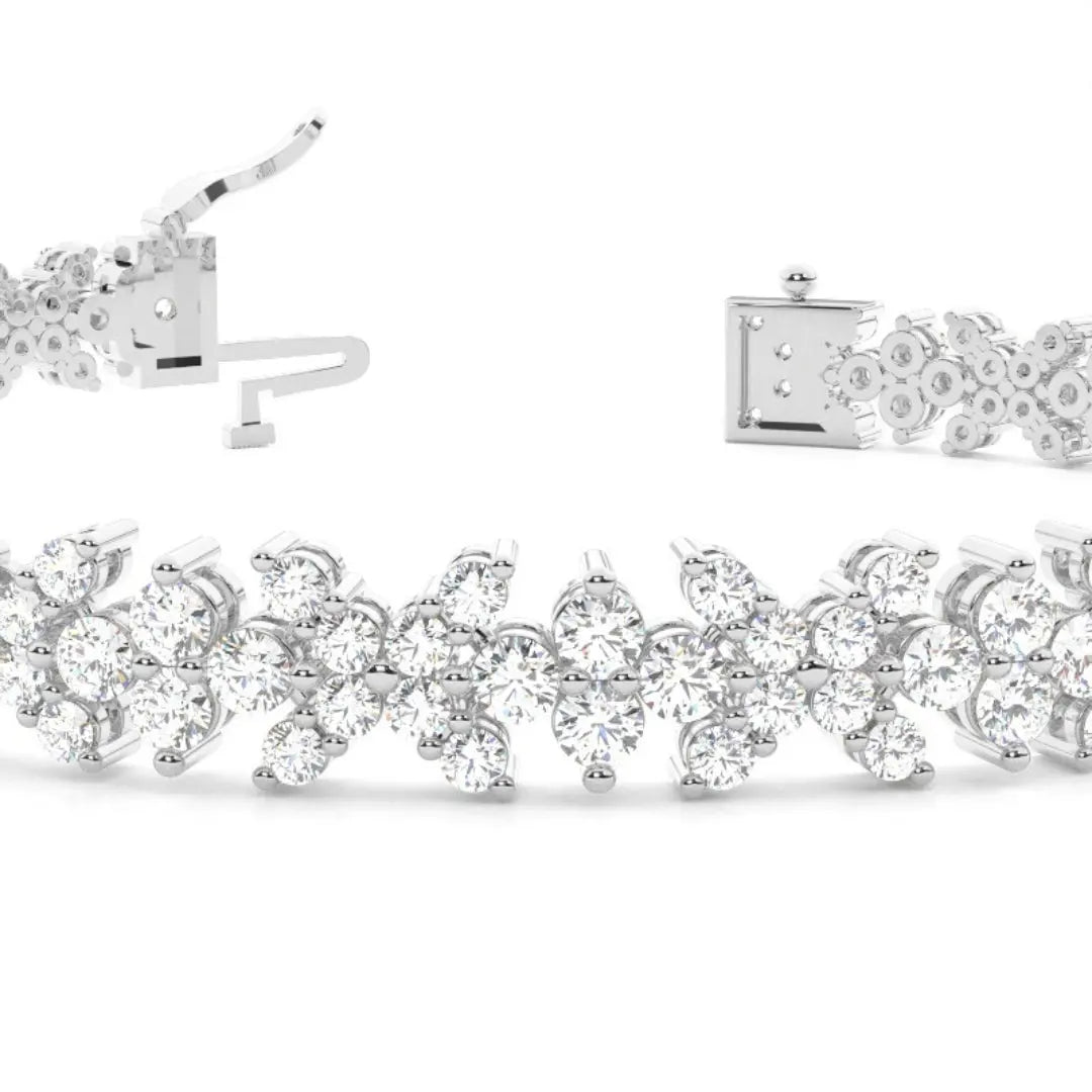 Elegant 4.90 CT Lab-Grown Round Cut Diamond Bracelet Jewel Carts